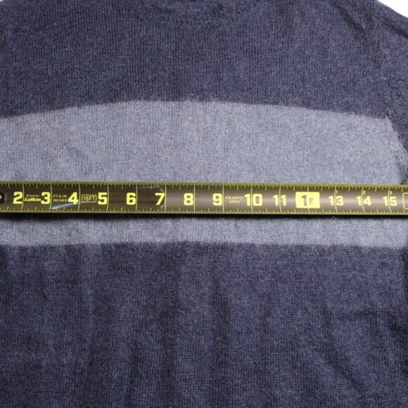 AX Armani Exchange Womens Small Blue Colorblock Mohair Nylon Crewneck Sweater - Picture 8 of 10